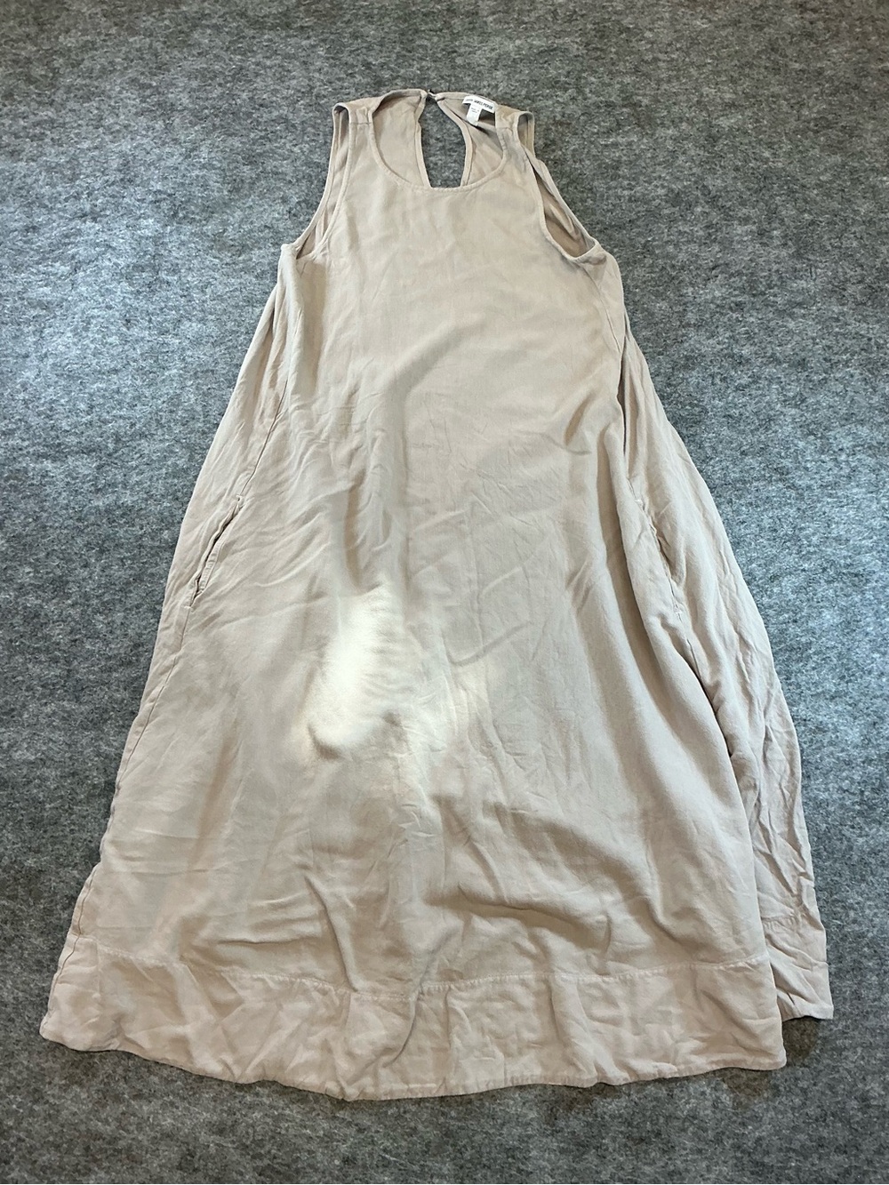 James Perse Sleeveless Maxi Dress in Soft Taupe